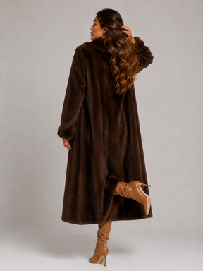 Casaco Feminino Sobretudo de Pelúcia Modern Winter