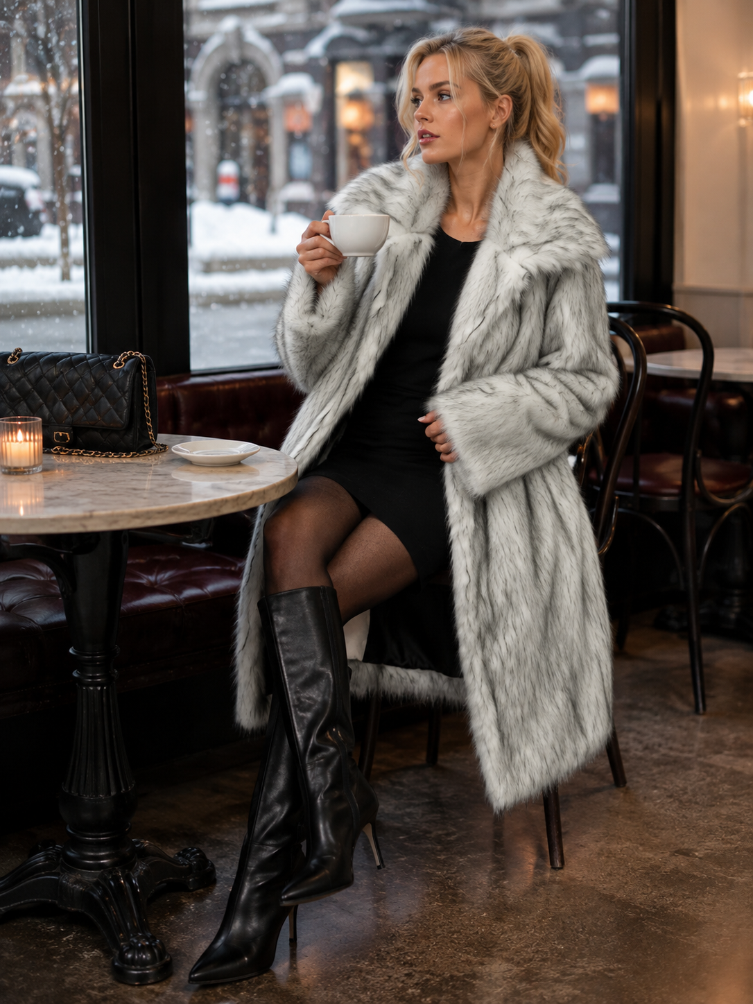 Casaco Sobretudo Feminino Peluciado Modern London