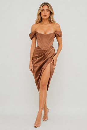 Vestido Midi Corset Estruturado Modern Victória