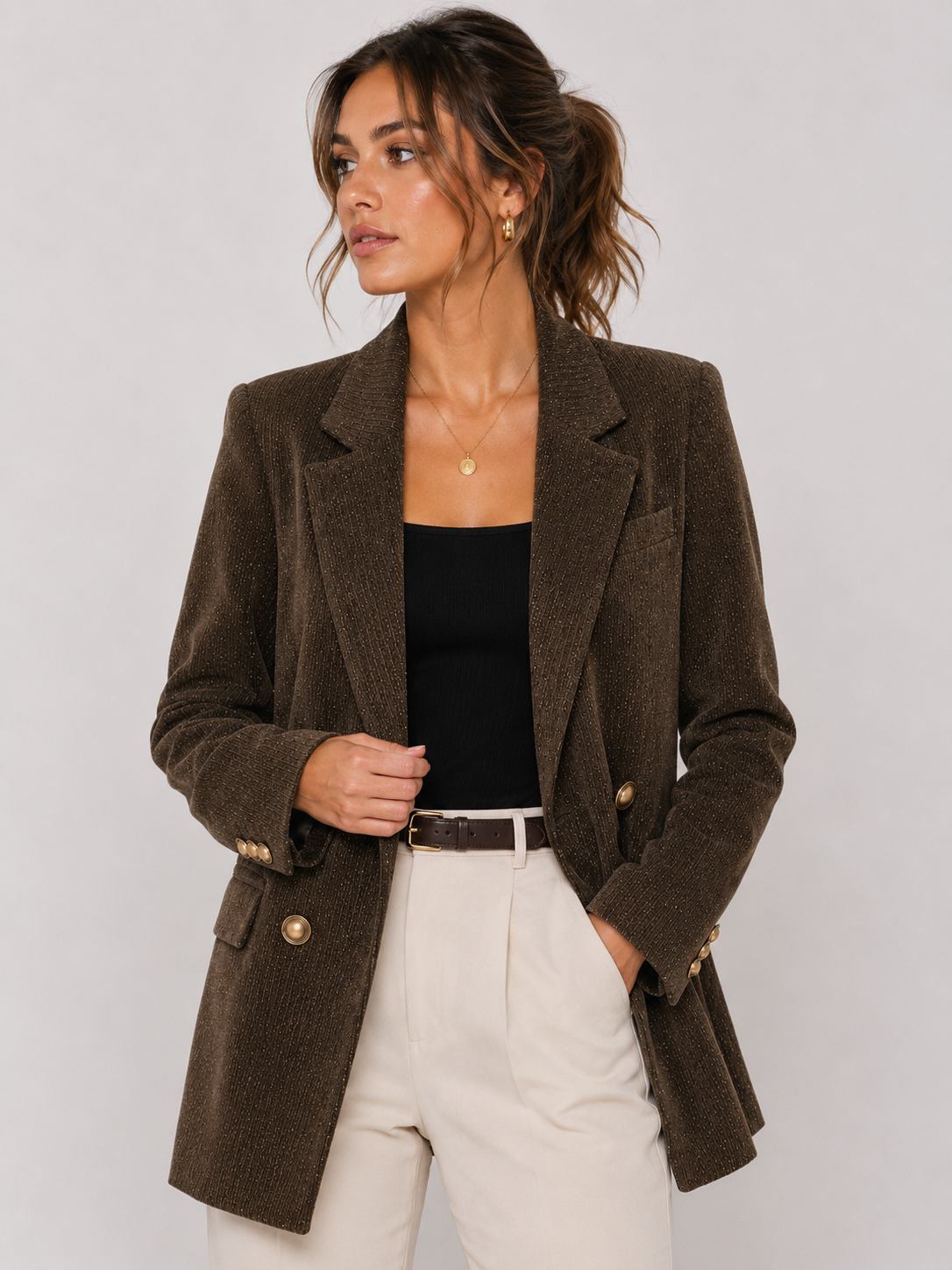 Blazer Casual Com Bolso Fake Modern Deysi - OUTONO/INVERNO