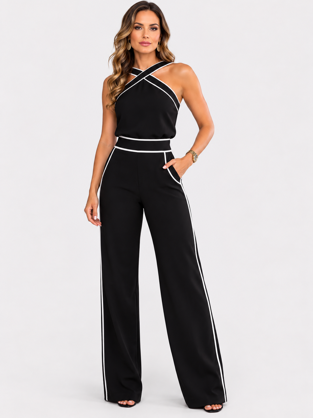 Conjunto Alfaiataria Blusa e Calça Modern Black Xcellence