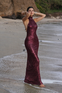 Vestido Longo em Paetê Modern Kaya