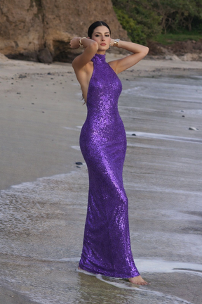 Vestido Longo em Paetê Modern Kaya