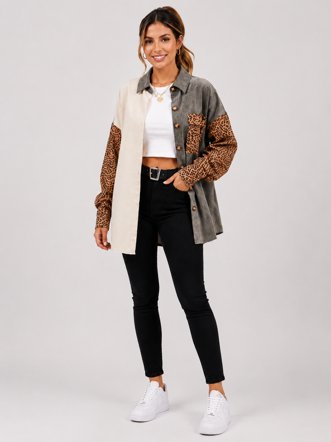 Camisa Casaco Feminina em Veludo Modern Xenthon