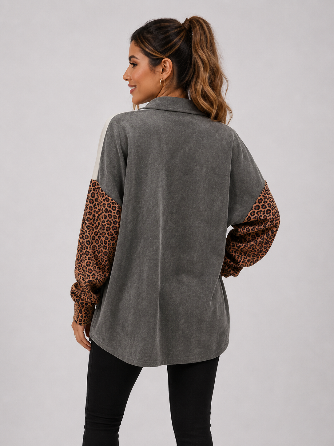 Camisa Casaco Feminina em Veludo Modern Xenthon