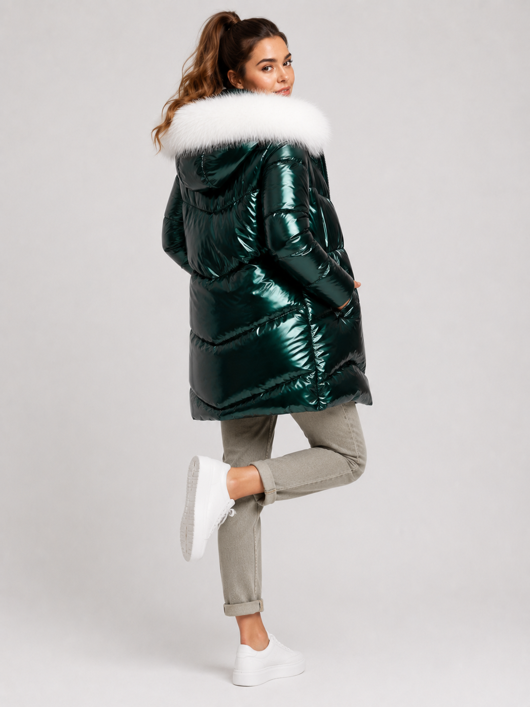 Jaqueta Feminina de Parka Modern Sabine