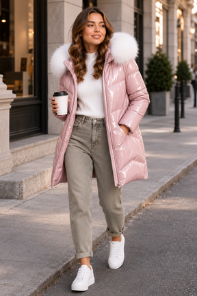Jaqueta Feminina de Parka Modern Sabine