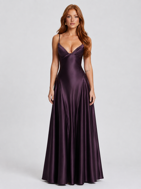 Vestido Longo Alcinha Cetim Diane