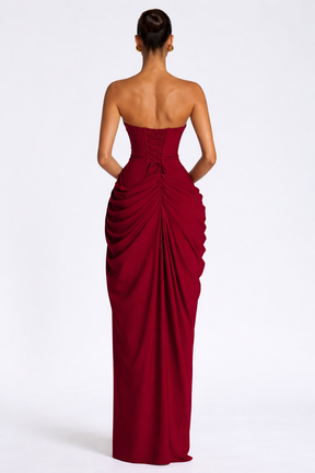 Vestido Longo sem Alças com Fenda Modern Cyra