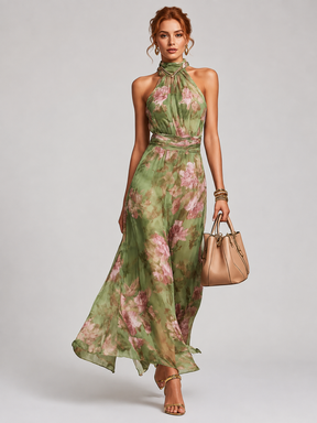 Vestido Midi Halter Elegante Modern Azuria