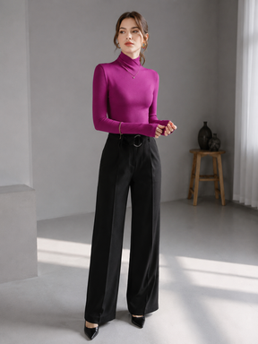Blusa  Gola Alta Transpassada Modern Manny