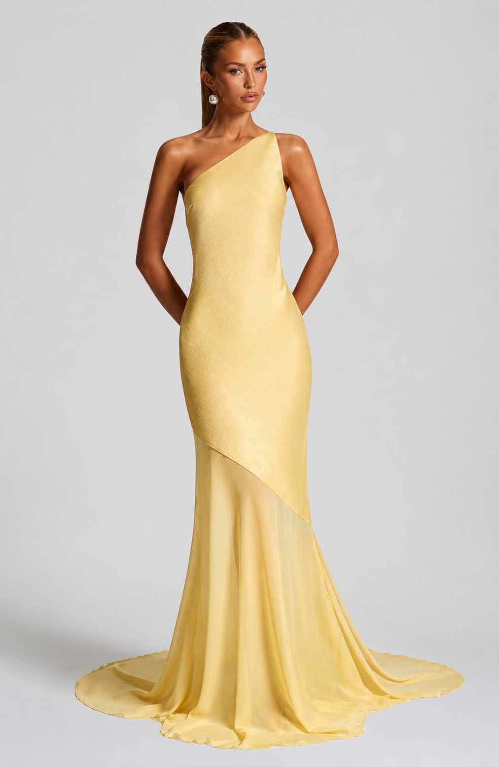 Vestido Longo Cetim Costas Aberta Modern Allure