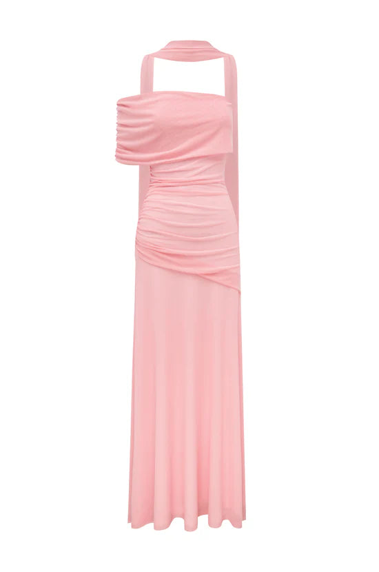 Vestido Longo com Tule Modern Aura