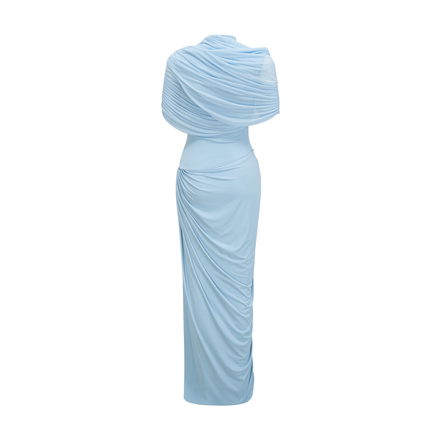 Vestido Longo Drapeado Assimétrico Modern Catherine