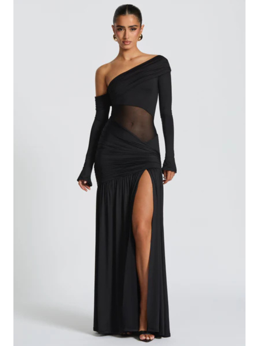 Vestido Longo Manga Comprida Modern Seraphine