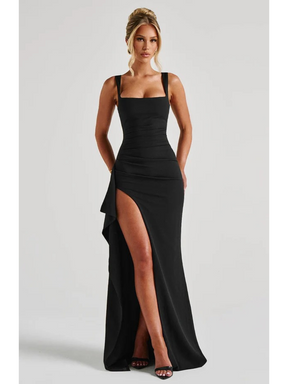Vestido Longo com Fenda Modern Katana