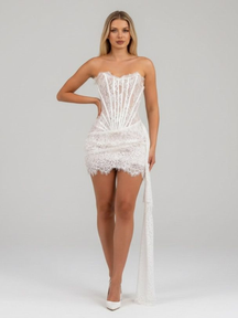 Vestido Curto Corset de Renda Modern Dubai