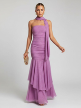 Vestido Longo sem Mangas com Babados Modern Millie