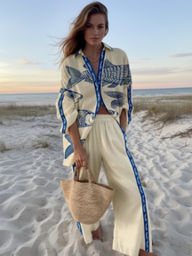 Conjunto Praiano Camisa e Calça Modern Kali