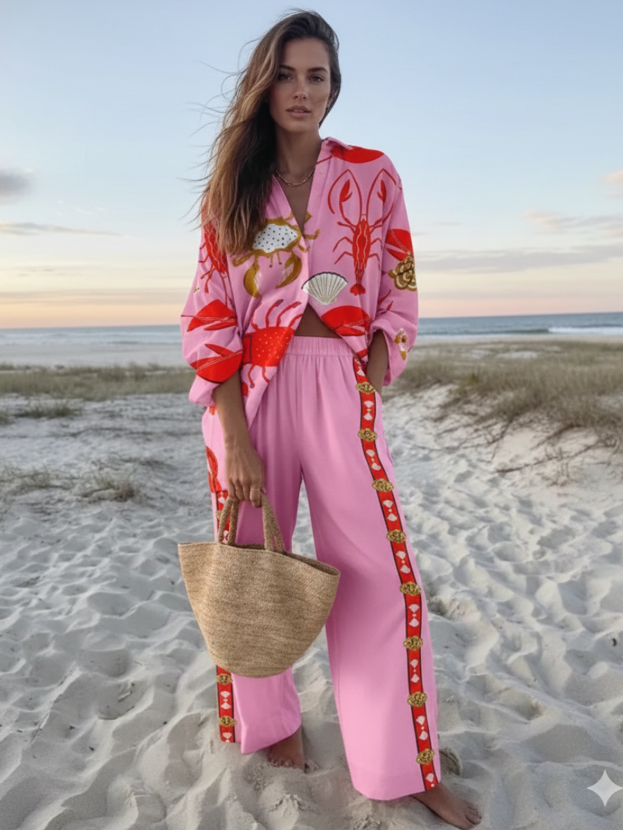 Conjunto Praiano Camisa e Calça Modern Kali
