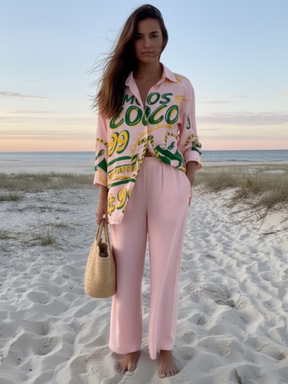 Conjunto Praiano Camisa e Calça Modern Kali