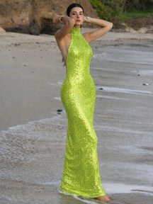 Vestido Longo em Paetê Modern Kaya