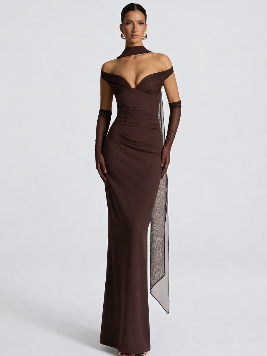 Vestido Longo Ombro a Ombro Modern Abgail