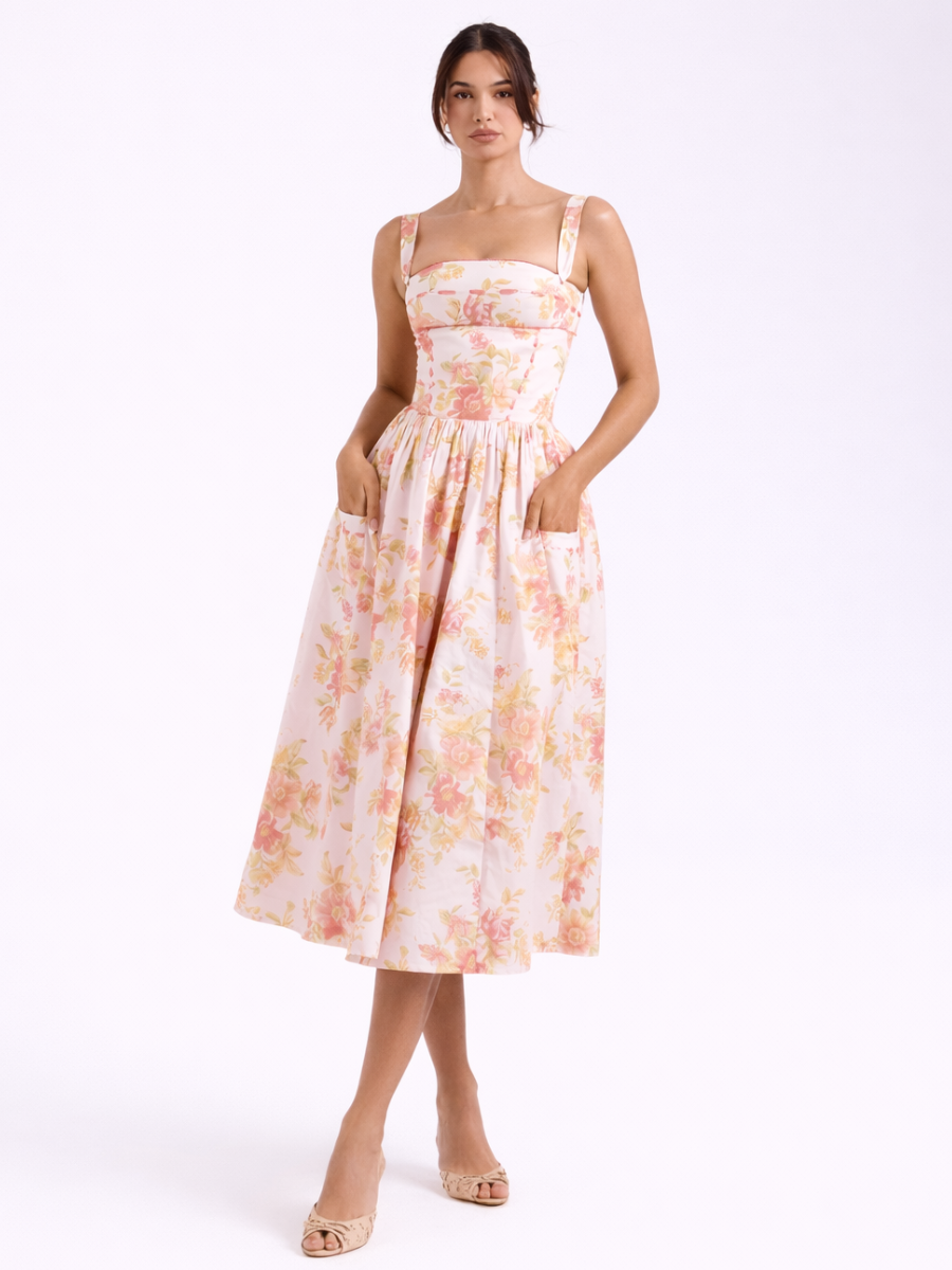 Vestido Midi Bustier Modern Farm