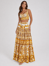 Conjunto de Cropped e Saia Modern Grécia