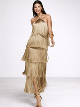 Vestido Longo Elegante com Franjas Modern Maiáh