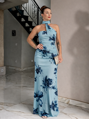 Vestido Longo Elegante em Tule 3 Formas de Usar Modern Ravenna