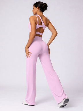 Conjunto Top Ombro Só com Sustentação e Calça Wide Leg Modern Motion