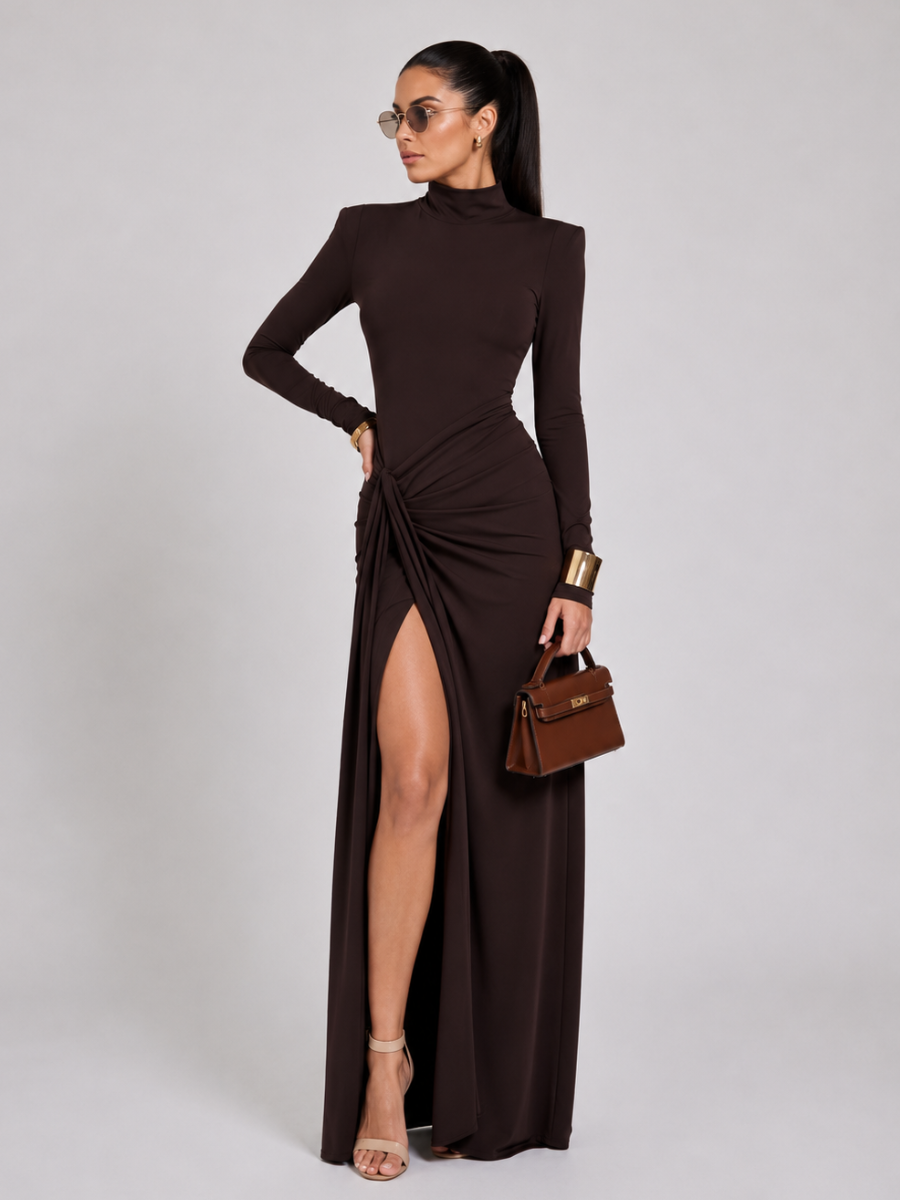 Vestido Longo Gola Alta Modern Arielle