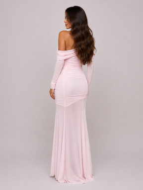 Vestido Longo de Tule Forrado Modern Sienna