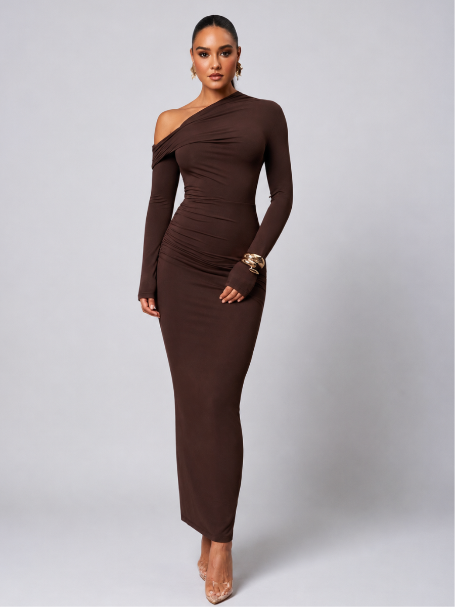 Vestido Longo Justo Modern Shelon