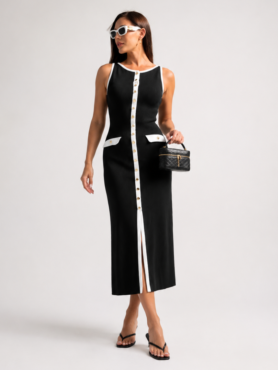 Vestido Midi Tricô Modal Alta Elasticidade Modern Jayne