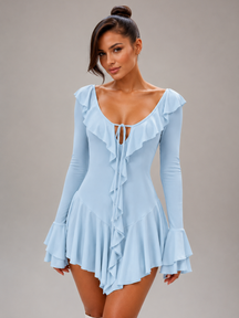 Vestido Curto Manga Longa Modern Hadassa