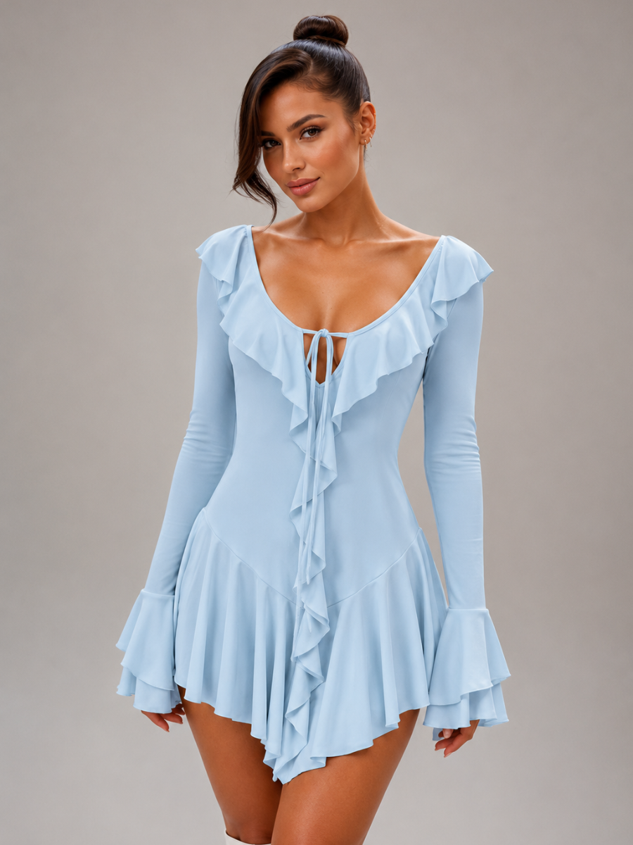 Vestido Curto Manga Longa Modern Hadassa