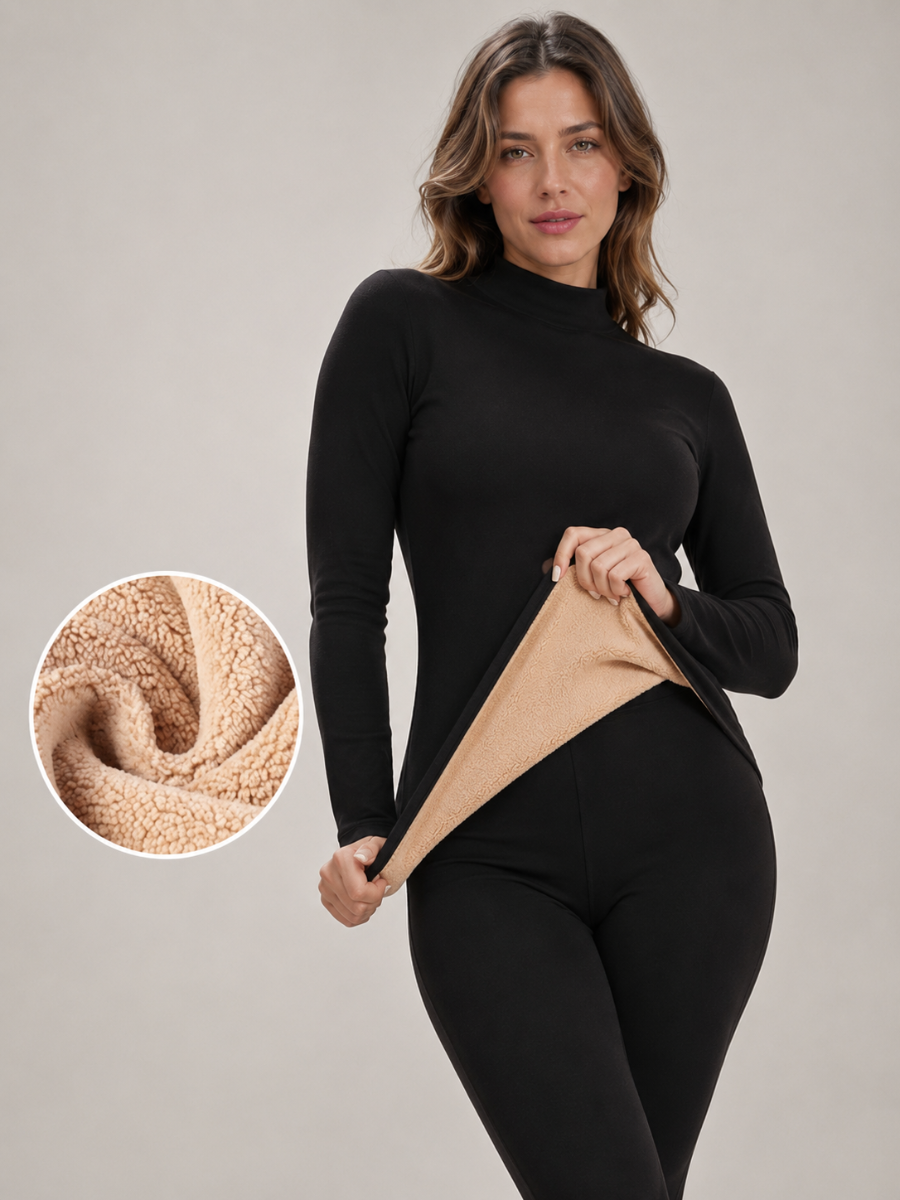 Conjunto Feminino Térmico Peluciado Blusa e Legging Modern Belinda