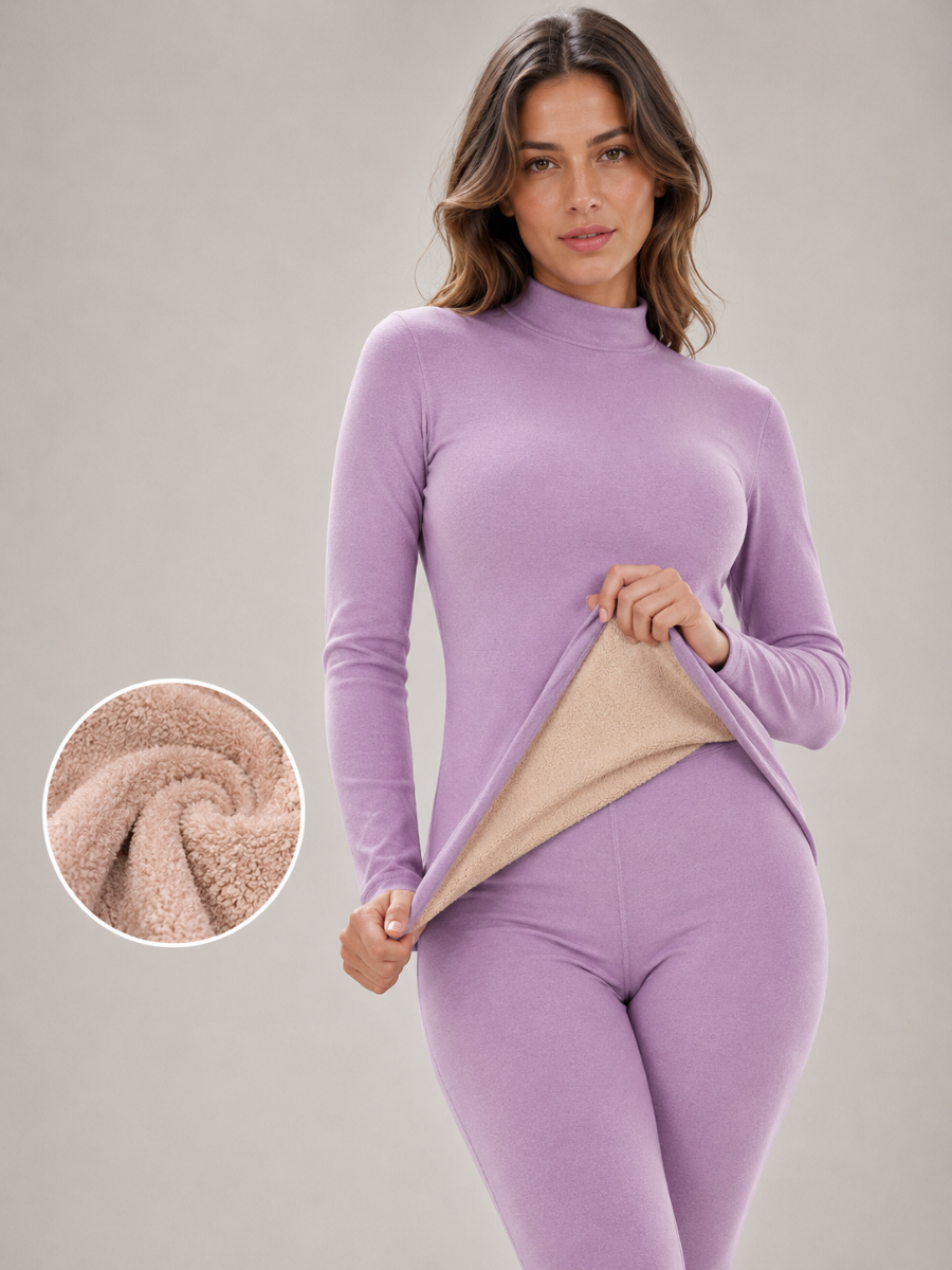 Conjunto Feminino Térmico Peluciado Blusa e Legging Modern Belinda