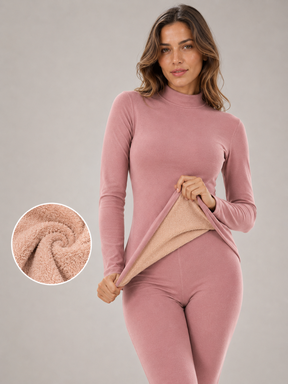 Conjunto Feminino Térmico Peluciado Blusa e Legging Modern Belinda