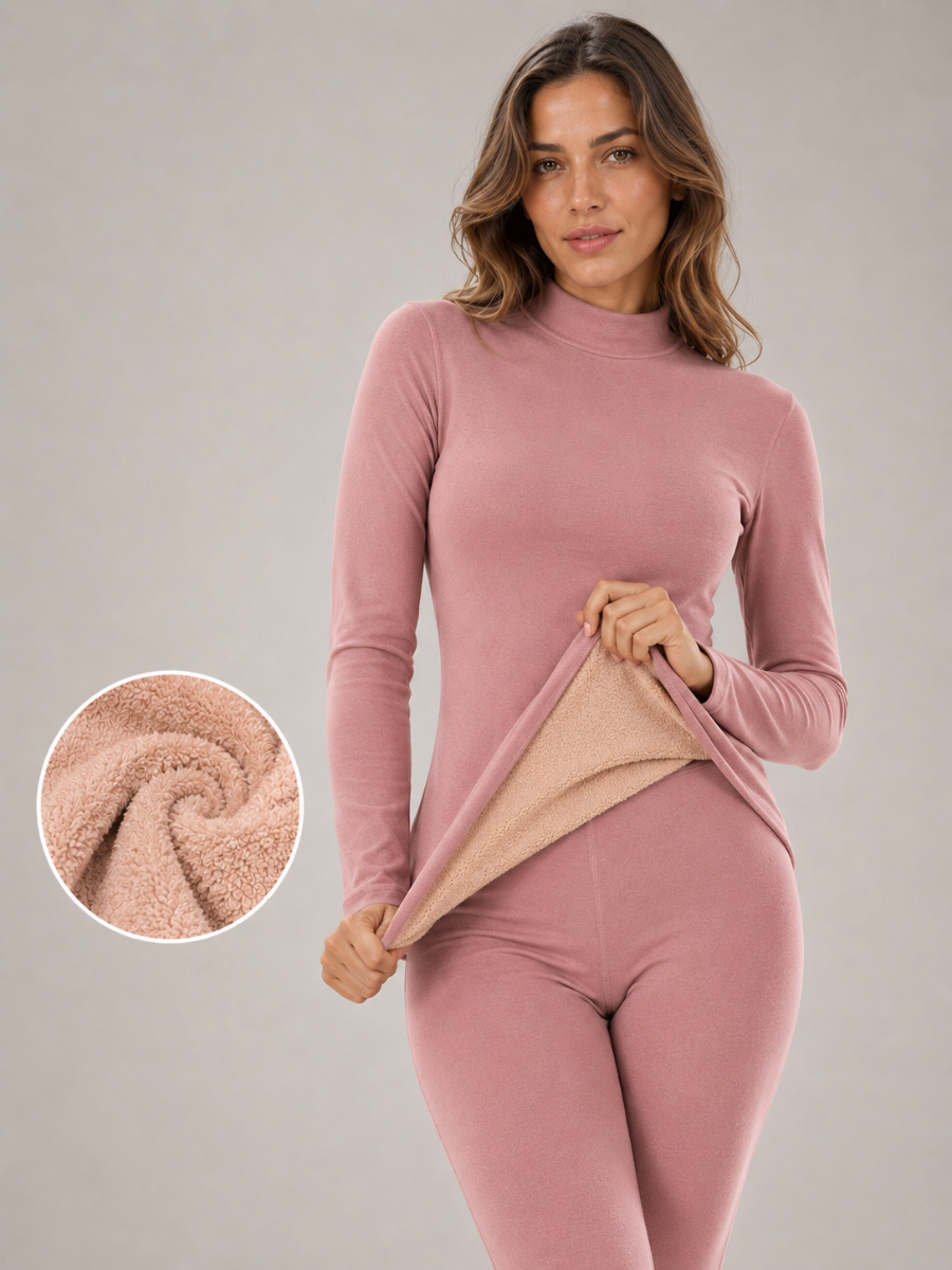 Conjunto Feminino Térmico Peluciado Blusa e Legging Modern Belinda