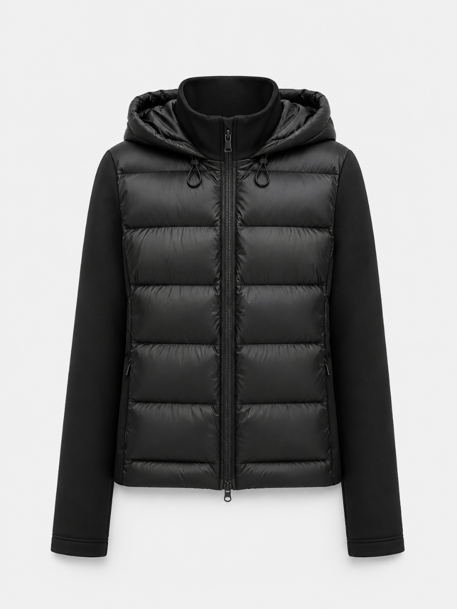 Jaqueta Feminina Puffer Impermeável Térmica com Capuz Modern Milano