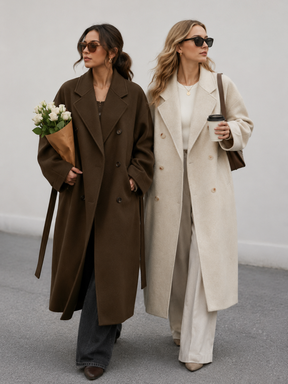Casaco Sobretudo Retrô Soft com Botões Modern Ladies