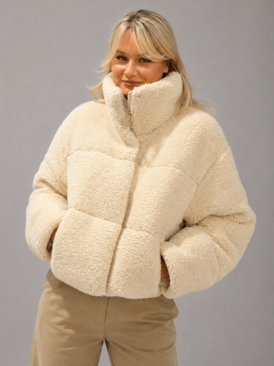 Jaqueta Puffer de Pelúcia Modern Panf