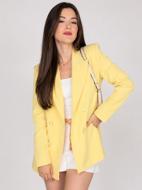 Blazer Feminino Oversized Alfaiataria Modern Butter