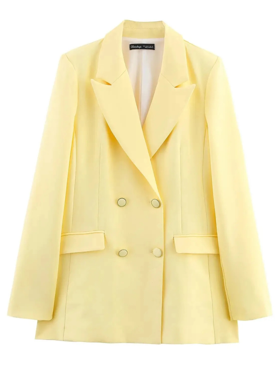 Blazer Feminino Oversized Alfaiataria Modern Butter