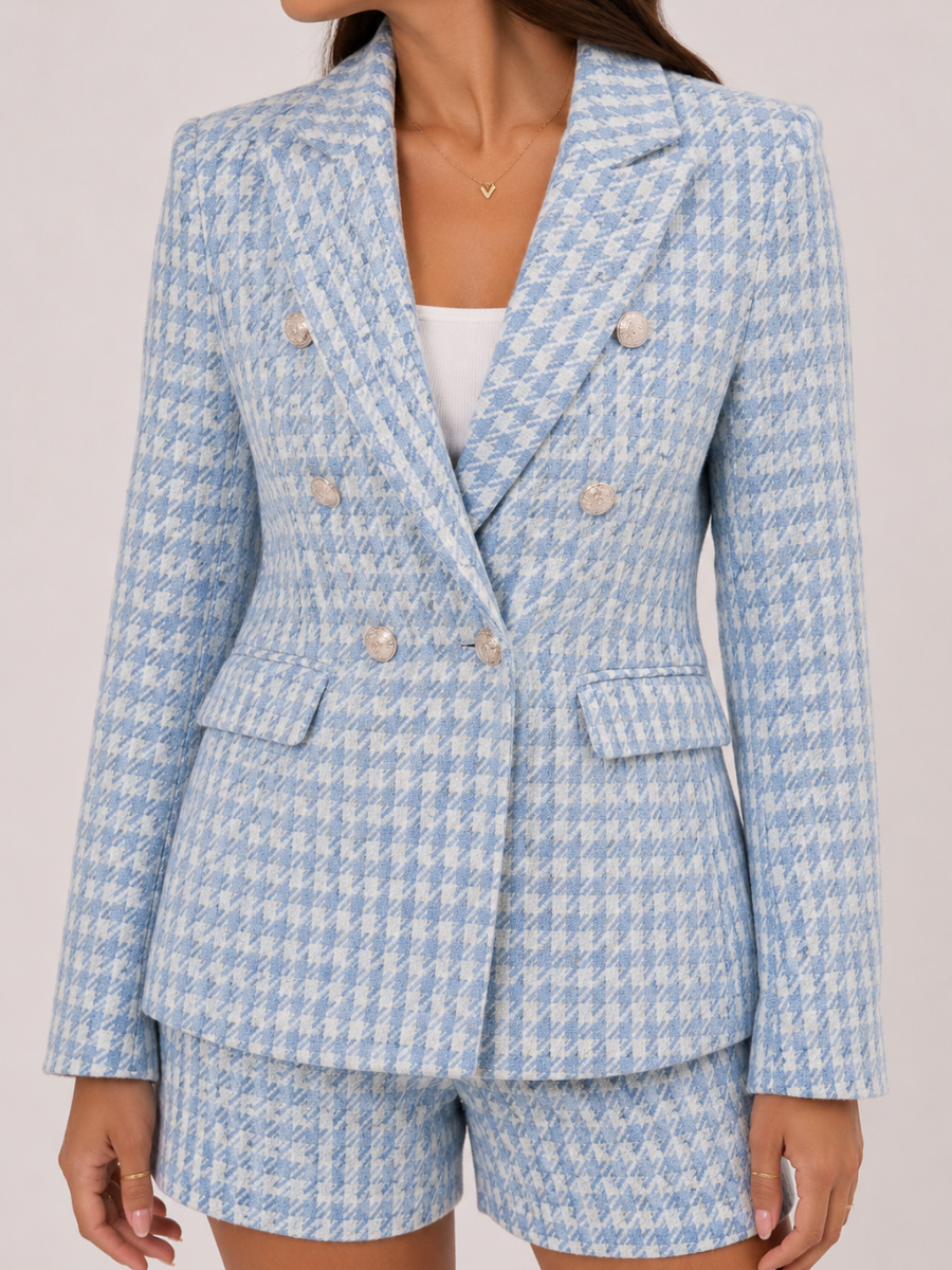 Conjunto Feminino Tweed Pied de Poule Modern Amélie