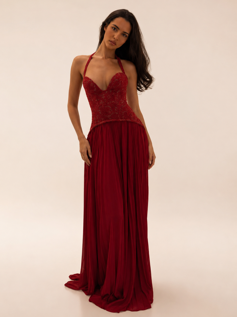 Vestido Longo Efeito Corselet Modern Jasmynne