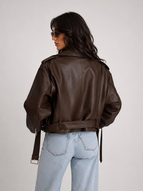 Jaqueta Oversized Couro Eco Modern Valence